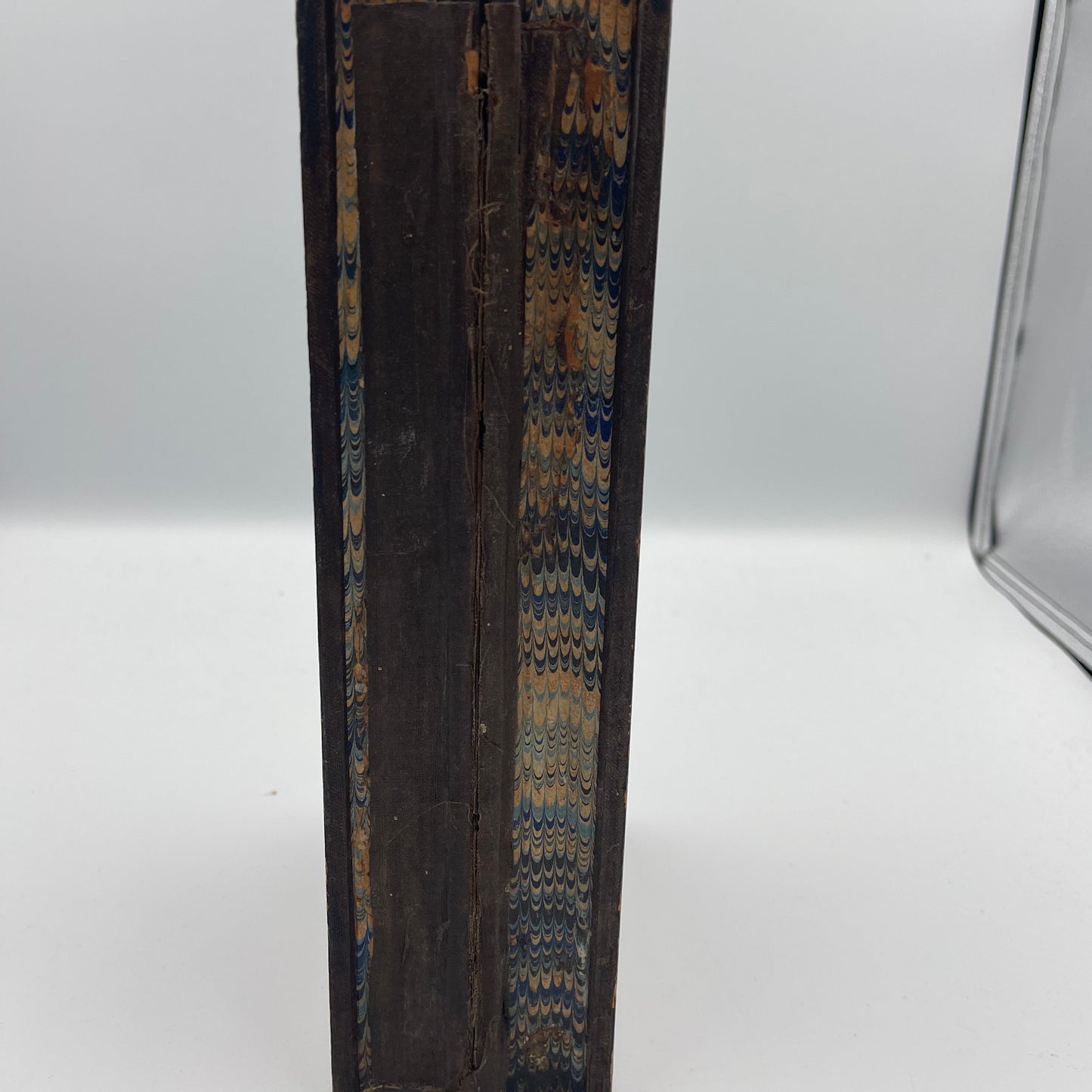 Antique History of England folding chess board with miniature pieces