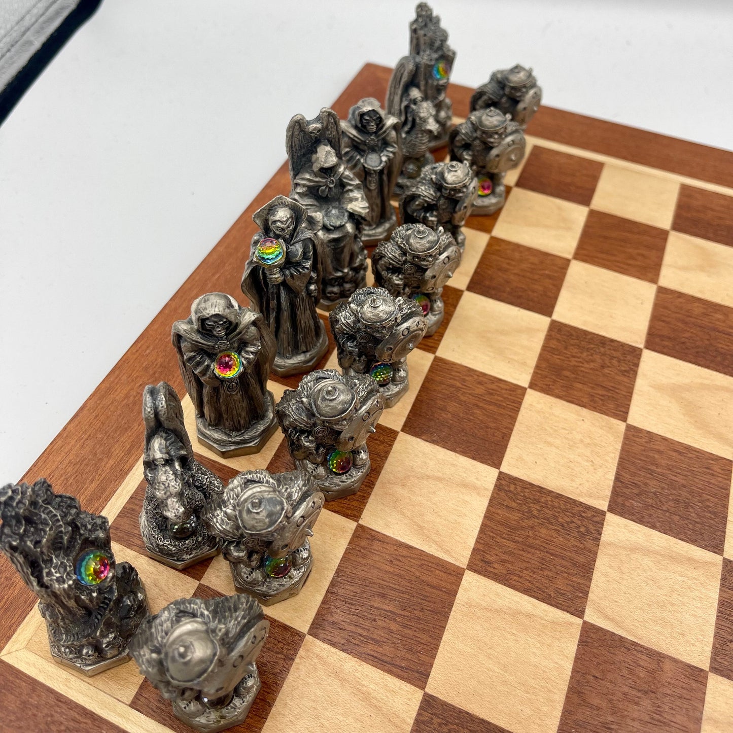1993 Tudor Mint Magic Crystal chess set (no board)