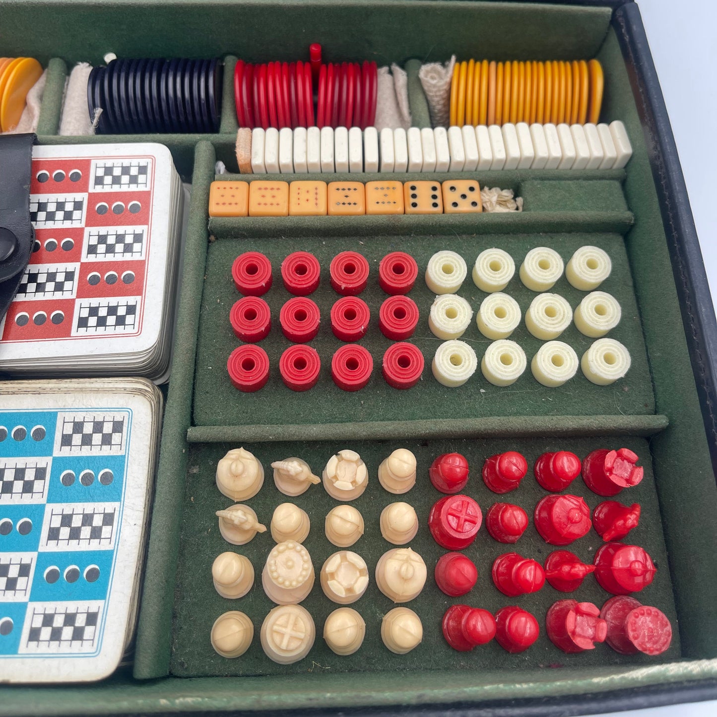 Mid century HOMA leather games compendium