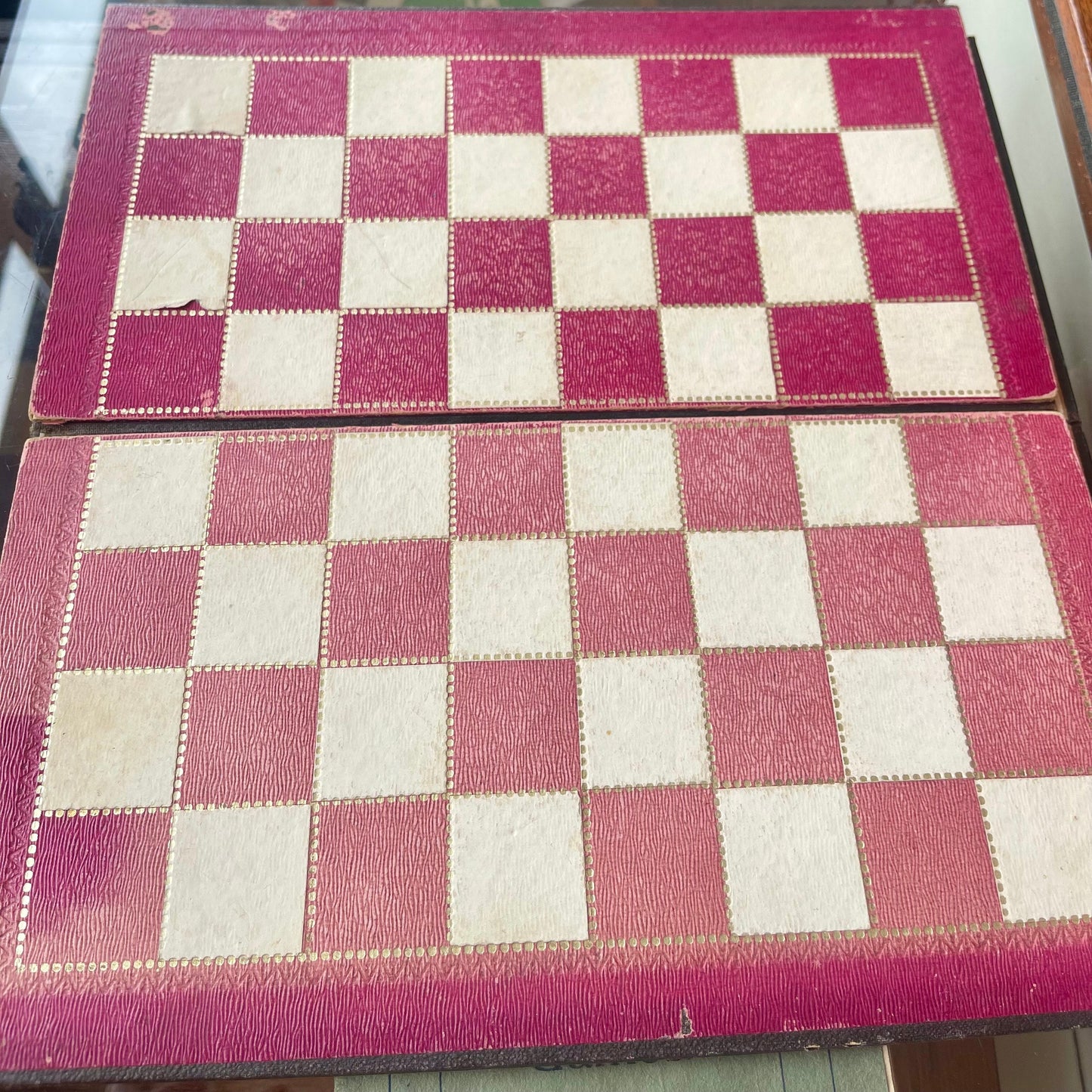 F.H Ayres Ltd Victorian mahogany games compendium