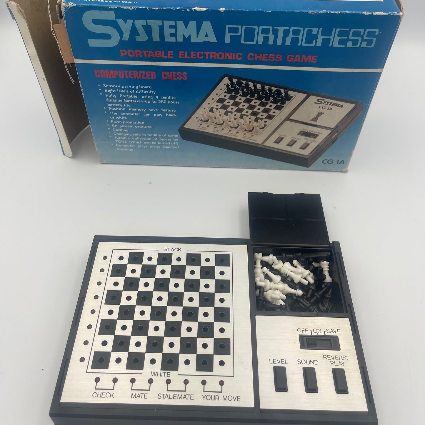 1980s Systema electronic computer chess in original packaging