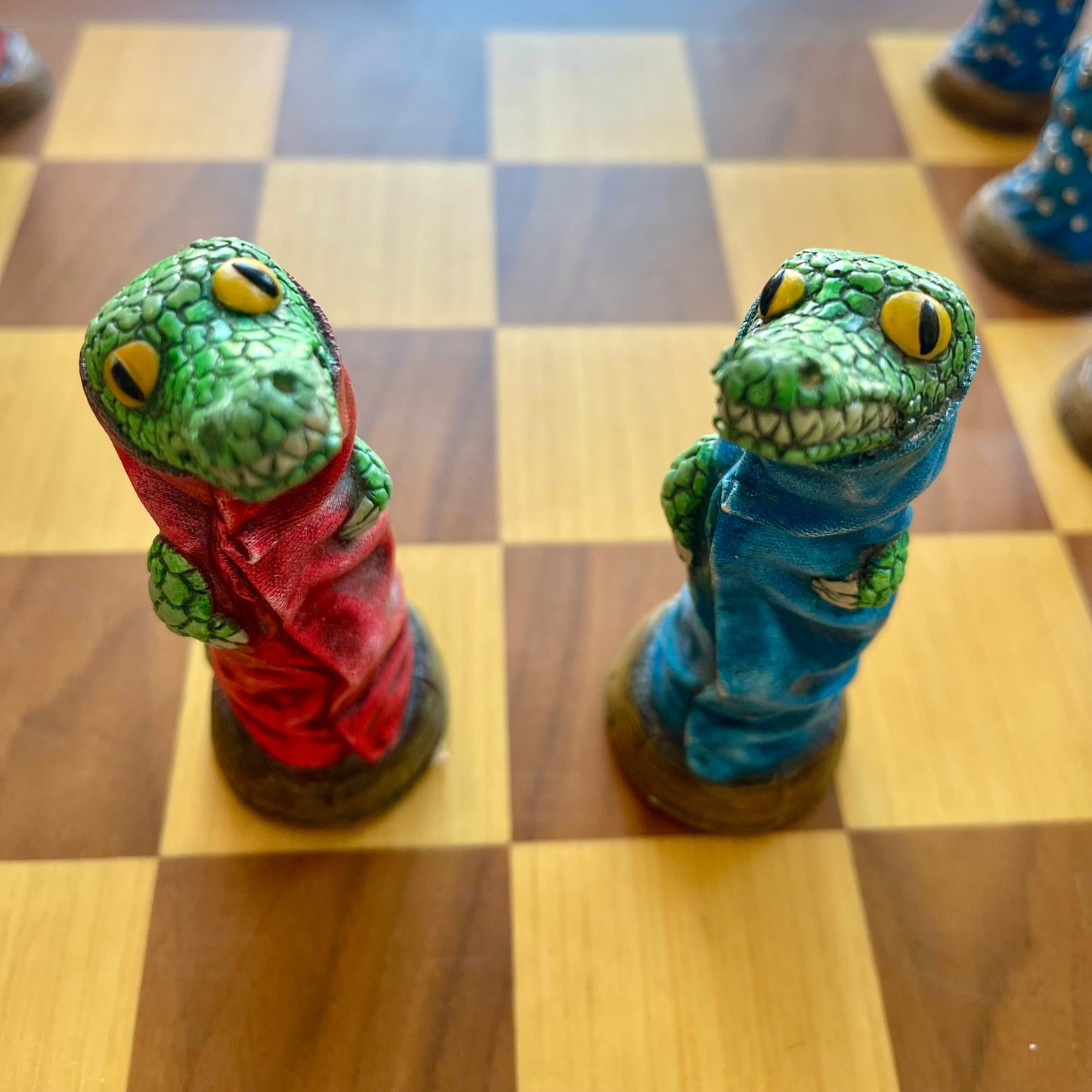 Punch and Judy handpainted ceramic chess pieces (board not included)