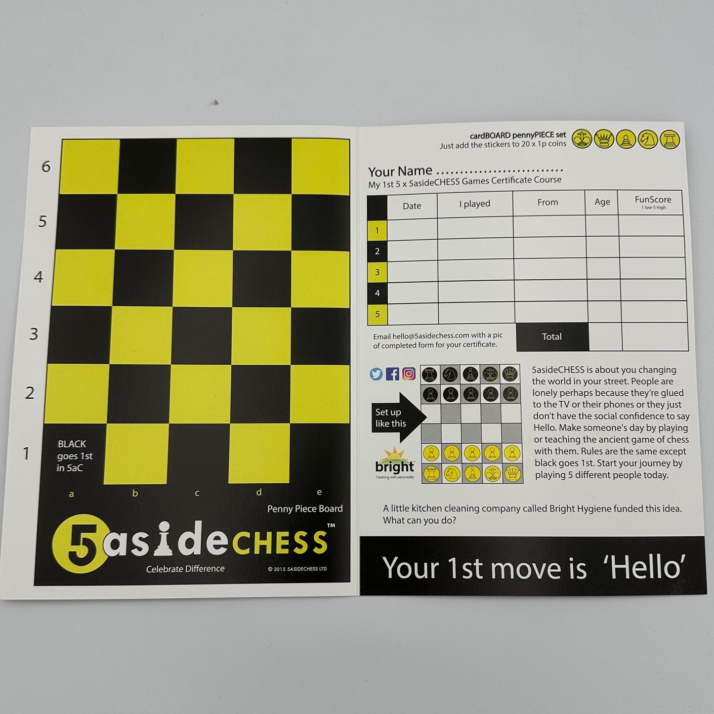 Cardboard 5asideCHESS personal development course