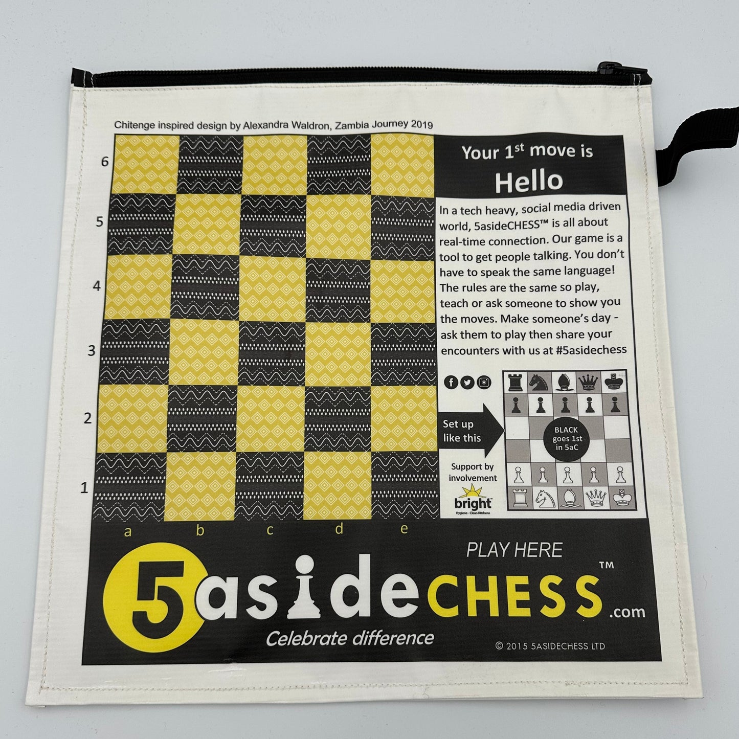 Chitenge inspired limited edition 5asideCHESS board bag set
