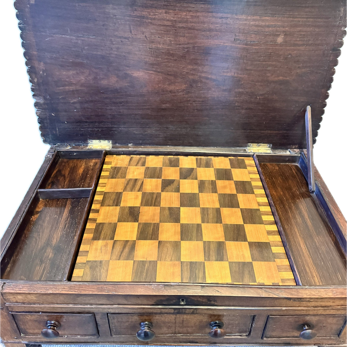 William IV rosewood games table