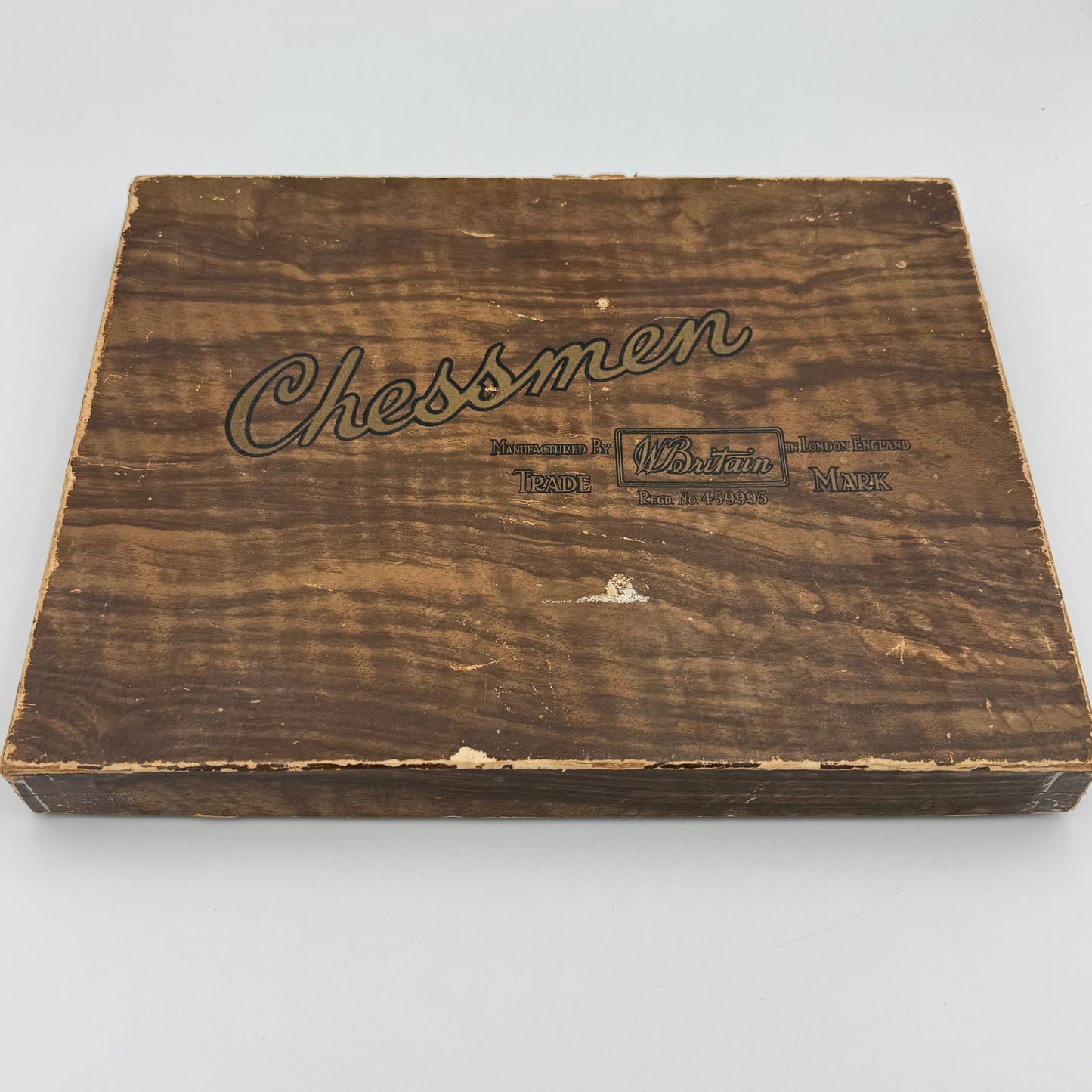 Rare boxed 1940s William Britain lead chess set