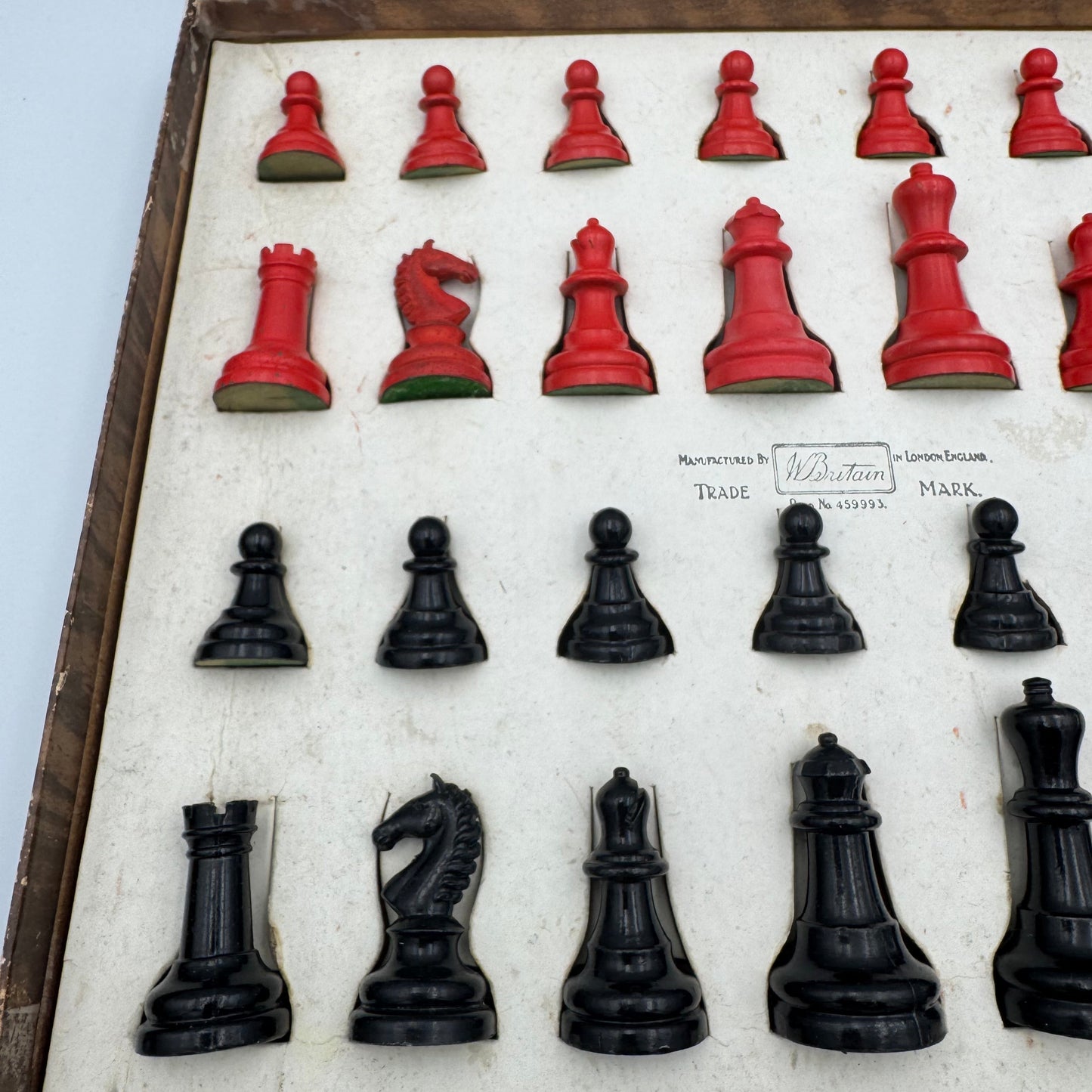 Rare boxed 1940s William Britain lead chess set