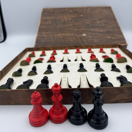 Rare boxed 1940s William Britain lead chess set