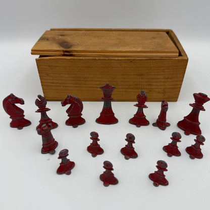 1940's Rose Lead chess set