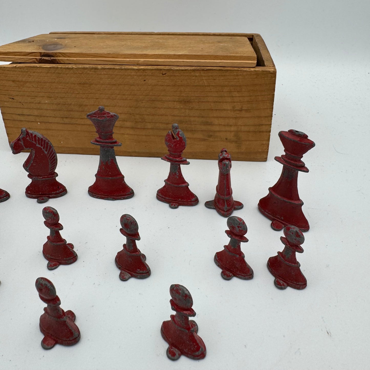1940's Rose Lead chess set