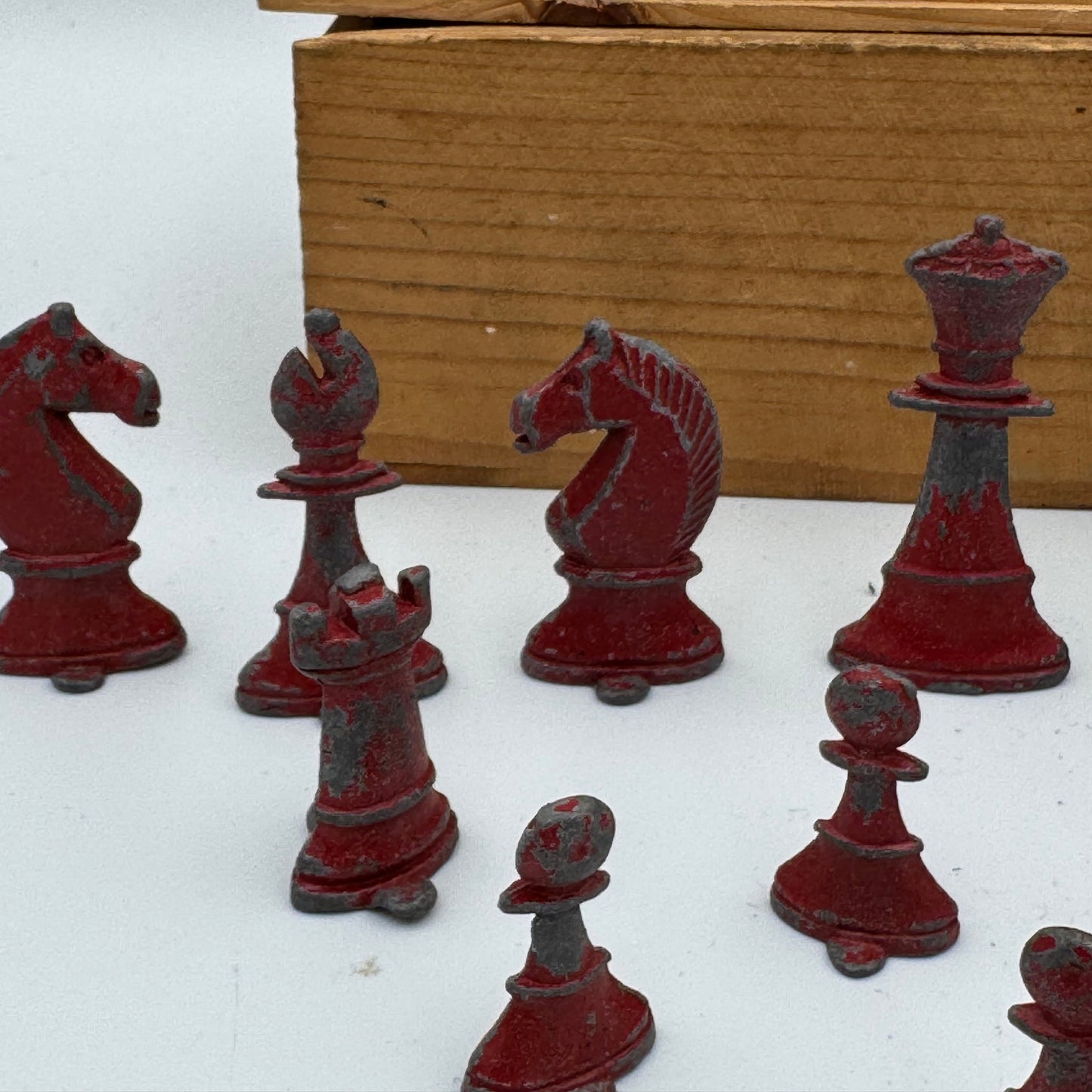 1940's Rose Lead chess set