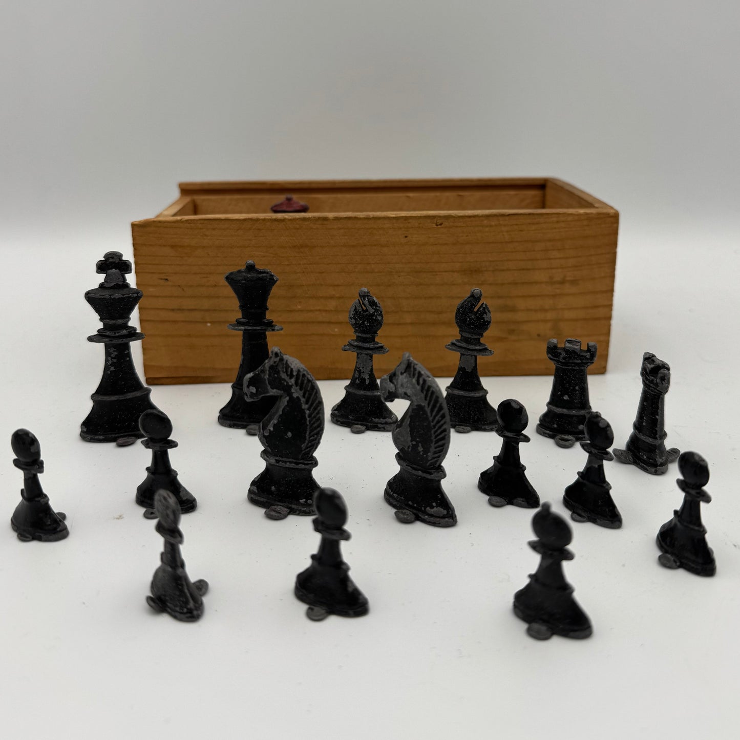 1940's Rose Lead chess set