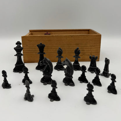 1940's Rose Lead chess set
