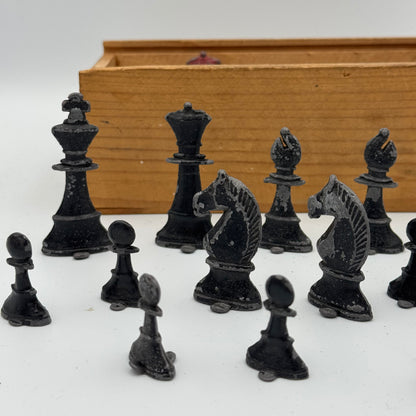 1940's Rose Lead chess set