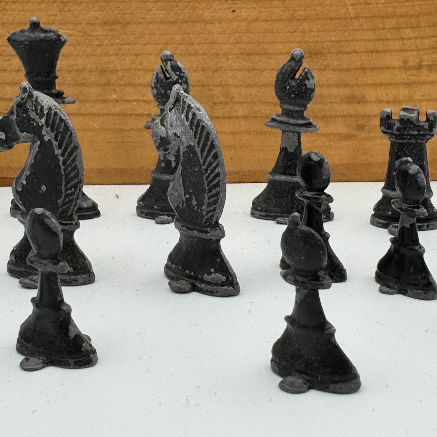 1940's Rose Lead chess set