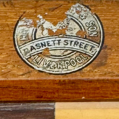 Very rare 1890's Henry Whitty & Son, Jaques & Son of London ship's chess board and pegged pieces.