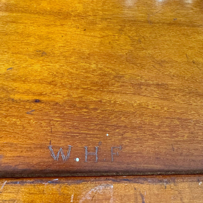 Very rare 1890's Henry Whitty & Son, Jaques & Son of London ship's chess board and pegged pieces.