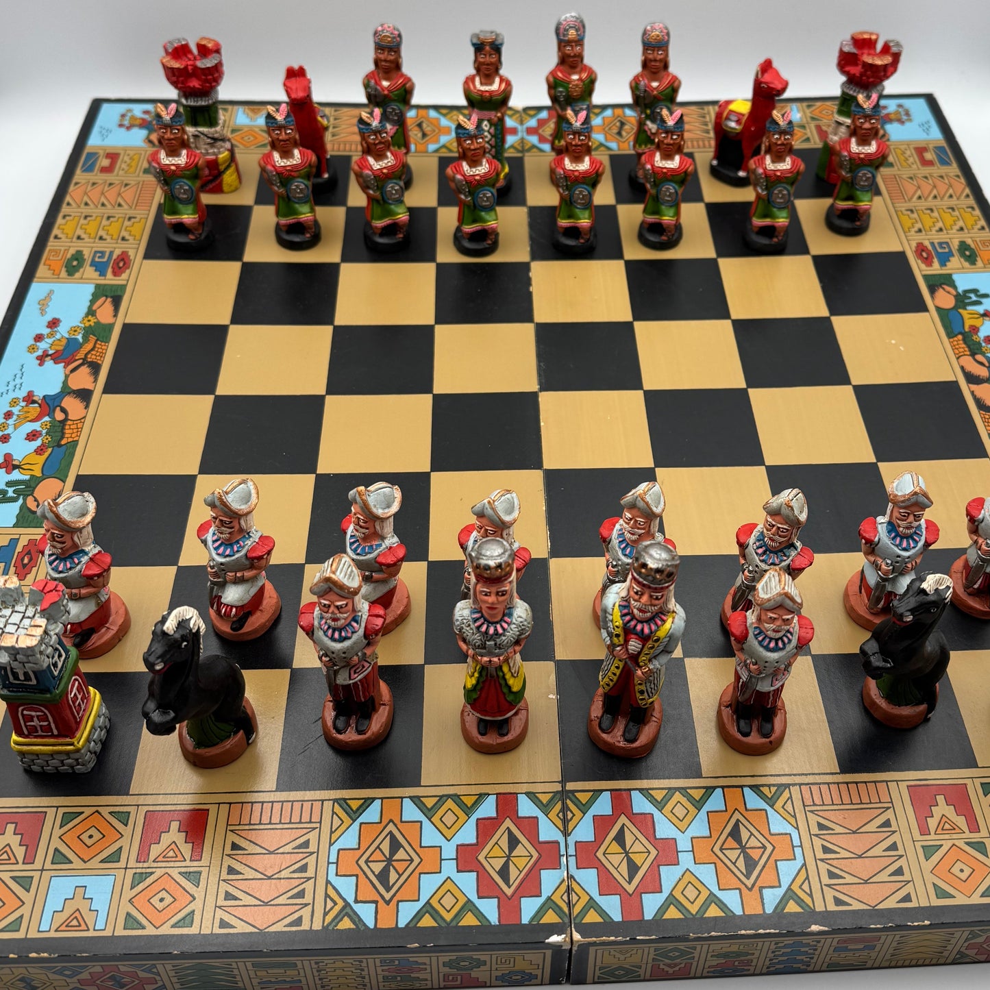 Vintage Peruvian chess set