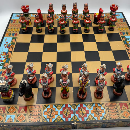 Vintage Peruvian chess set