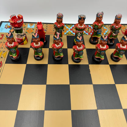 Vintage Peruvian chess set