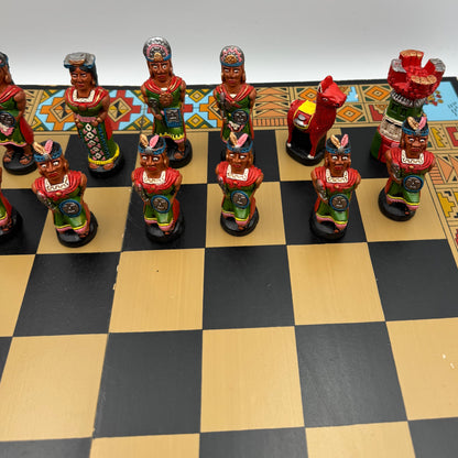 Vintage Peruvian chess set