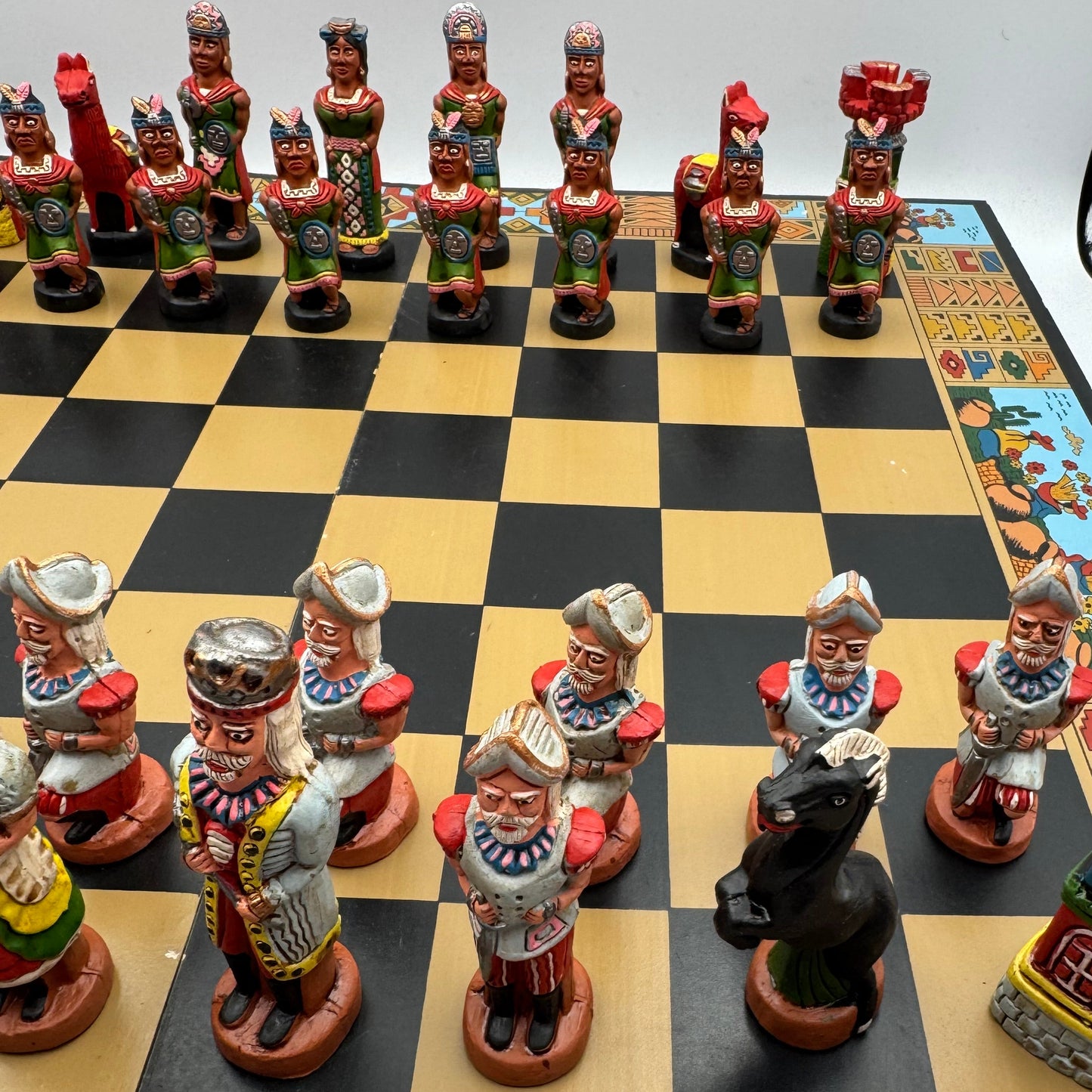 Vintage Peruvian chess set