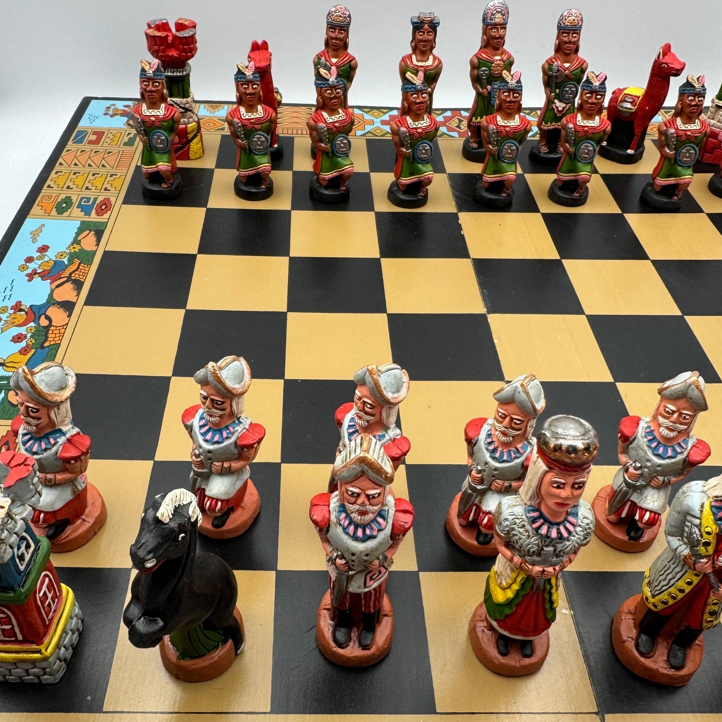 Vintage Peruvian chess set