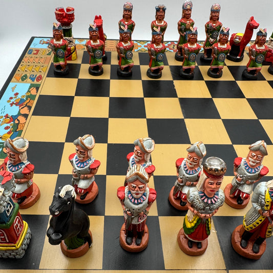 Vintage Peruvian chess set