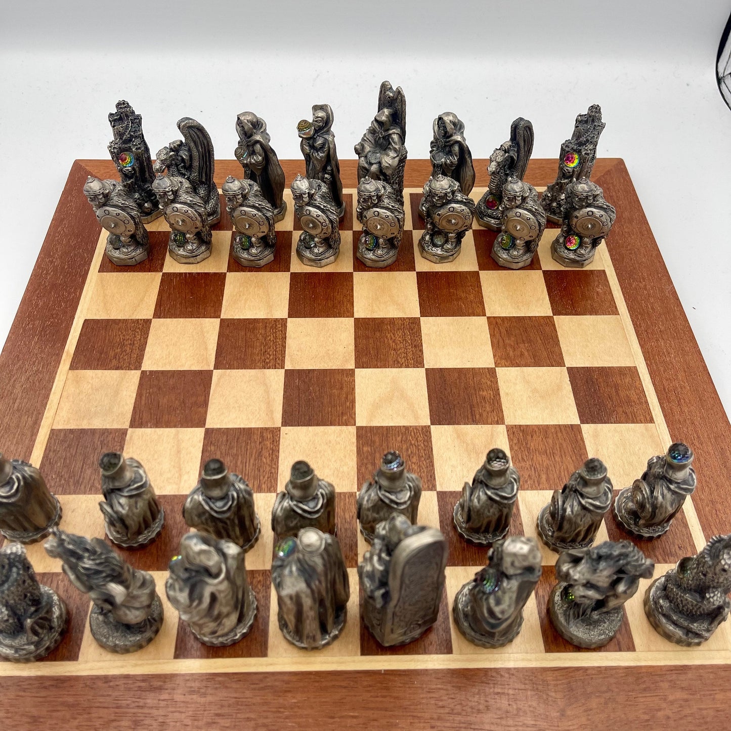 1993 Tudor Mint Magic Crystal chess set (no board)