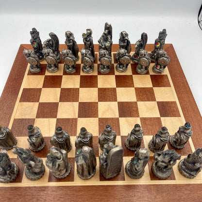 1993 Tudor Mint Magic Crystal chess set (no board)