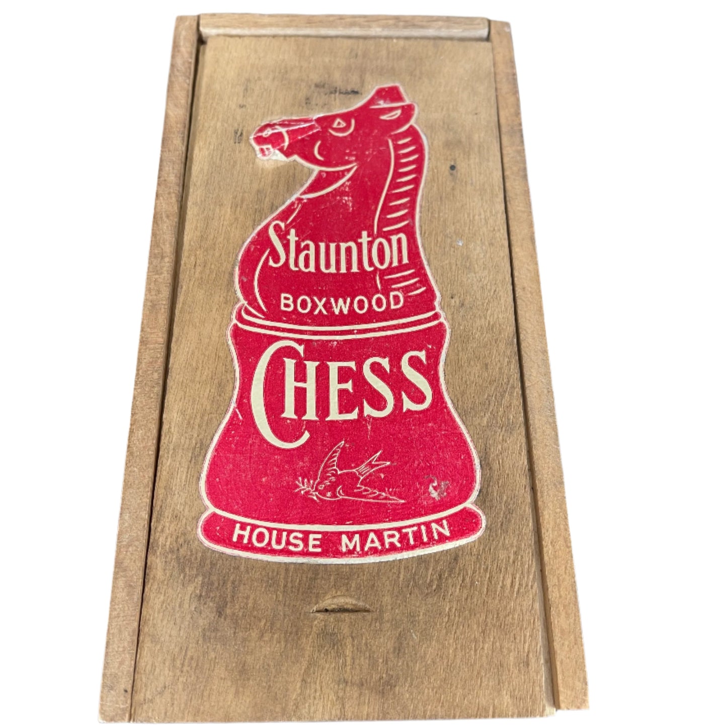 Vintage wooden House Martin Staunton boxwood chess set c1960s