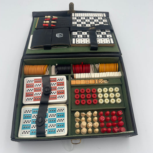 Mid century HOMA leather games compendium