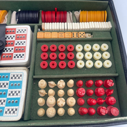 Mid century HOMA leather games compendium
