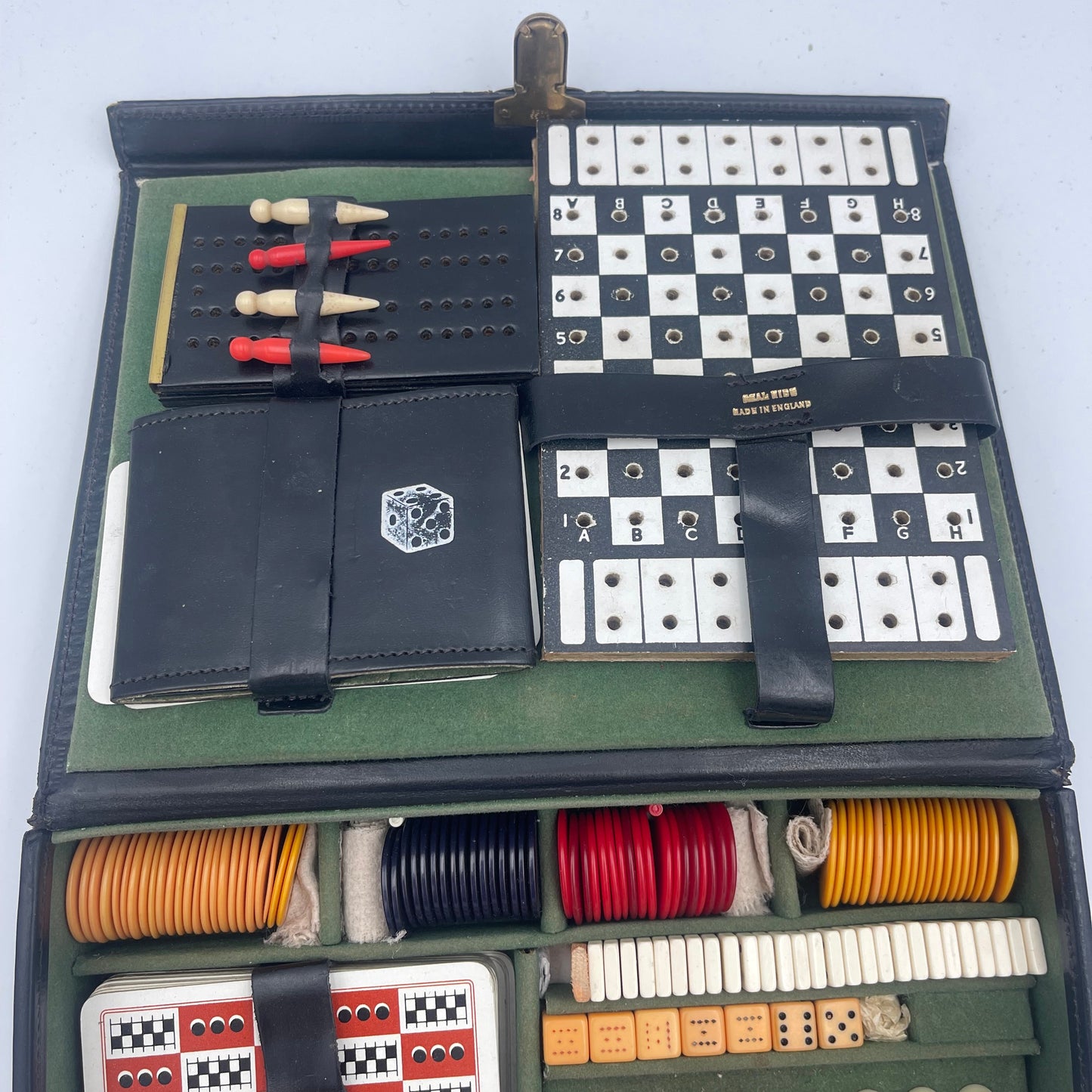 Mid century HOMA leather games compendium