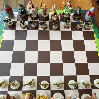 Rare Vintage Plastoy Asterix chess set 2009