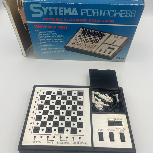 1980s Systema electronic computer chess in original packaging