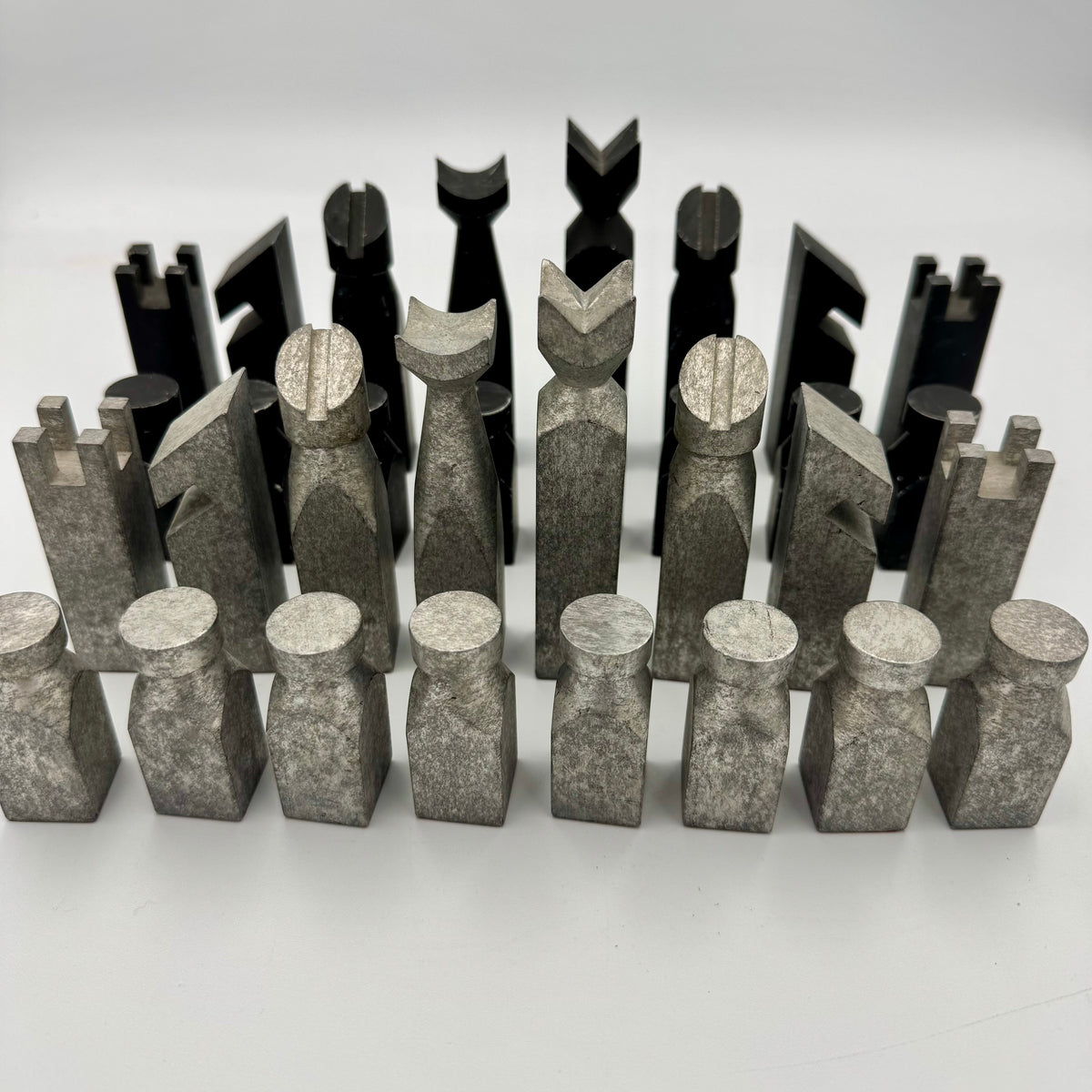 1980's Studio Anne Carlton "Satellite Minimalist" chess set