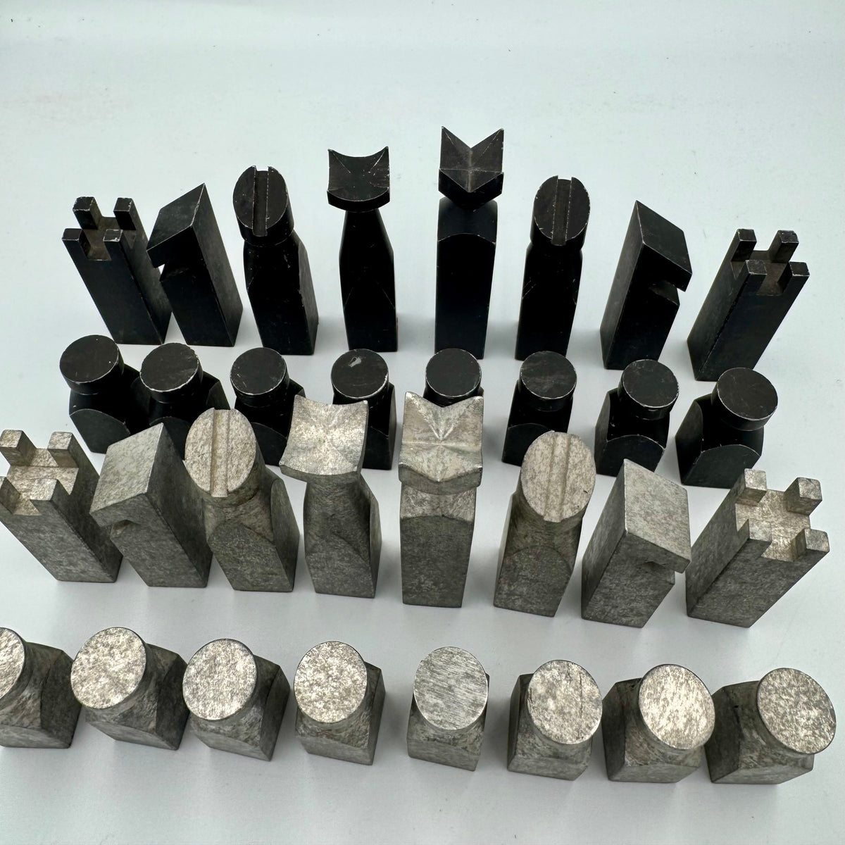 1980's Studio Anne Carlton "Satellite Minimalist" chess set