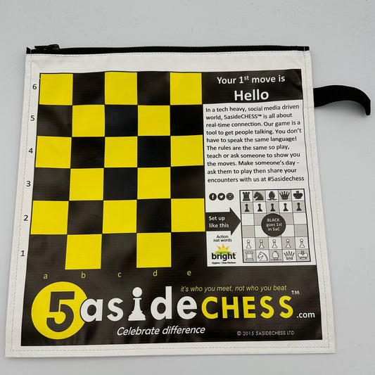 It's Who You Meet Not Who You Beat 5asideCHESS board bag set