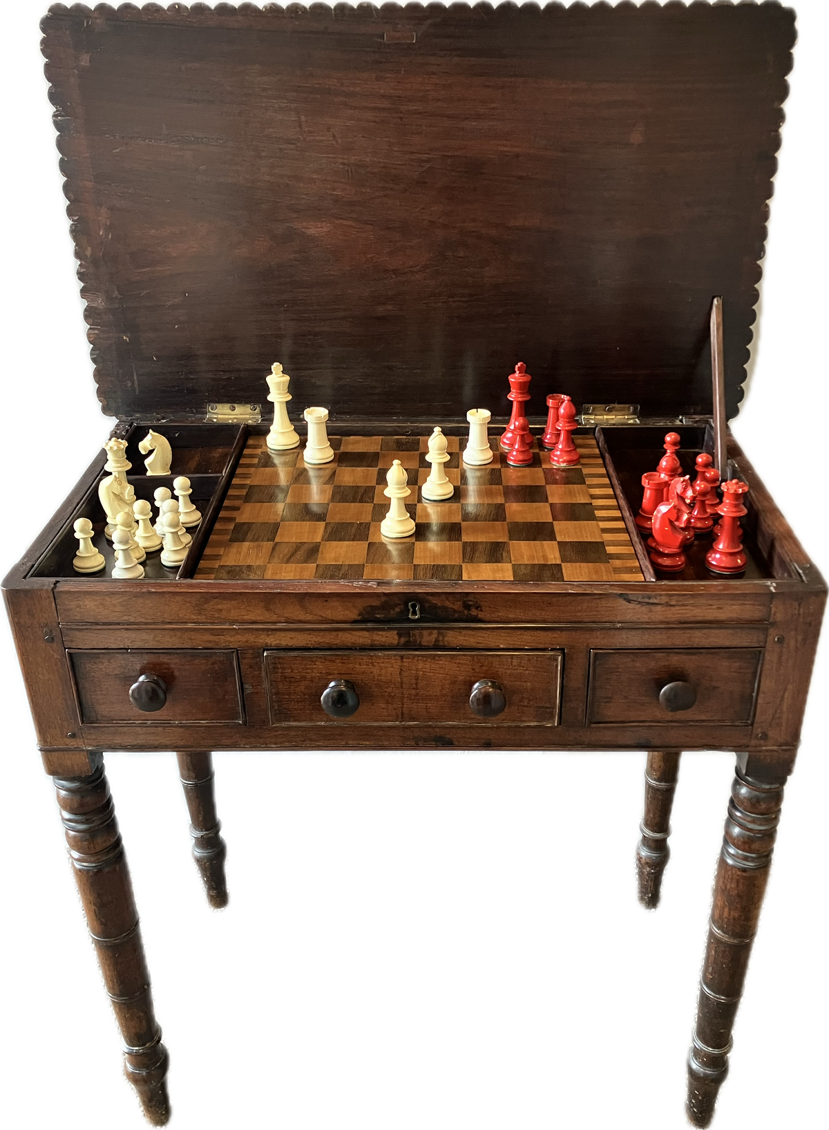 William IV rosewood games table