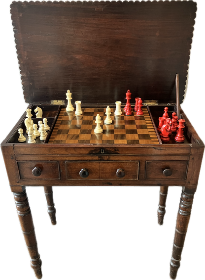 William IV rosewood games table