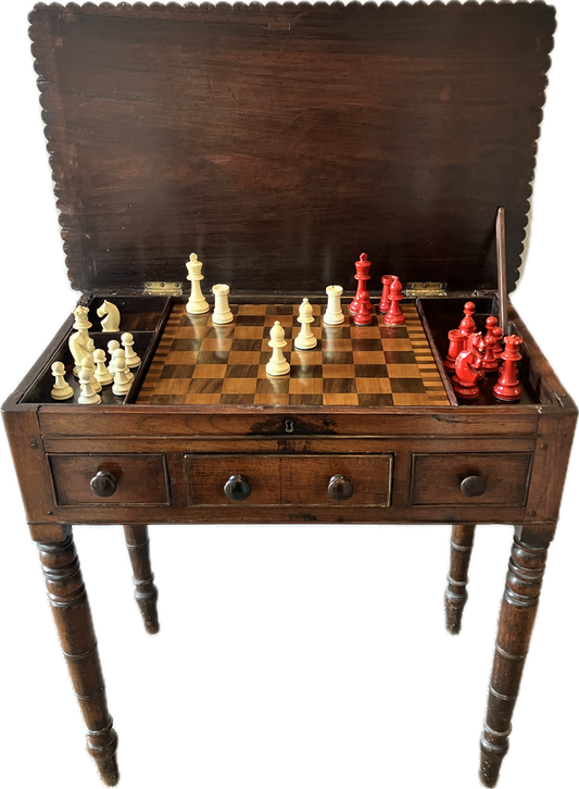 William IV rosewood games table